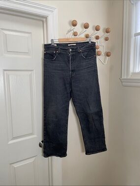 Levi's Ribcage Straight Denim Jeans Black 31
